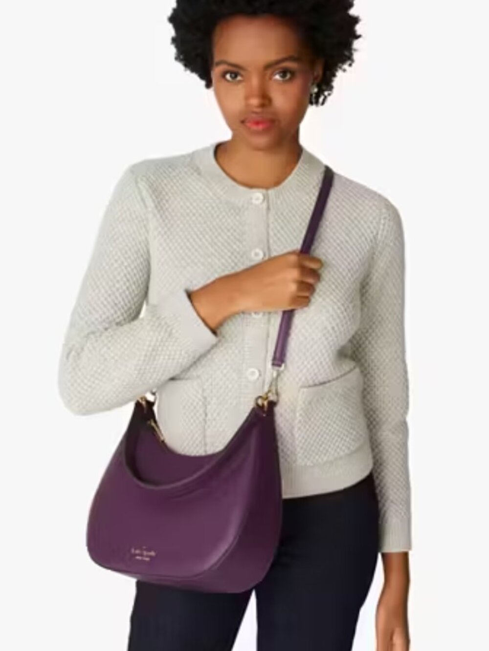 NWT ✅ Kate Spade JANIE Pebbled Leather Shoulder Bag PARCHMENT KE660 ⭐ NWT - Picture 13 of 14